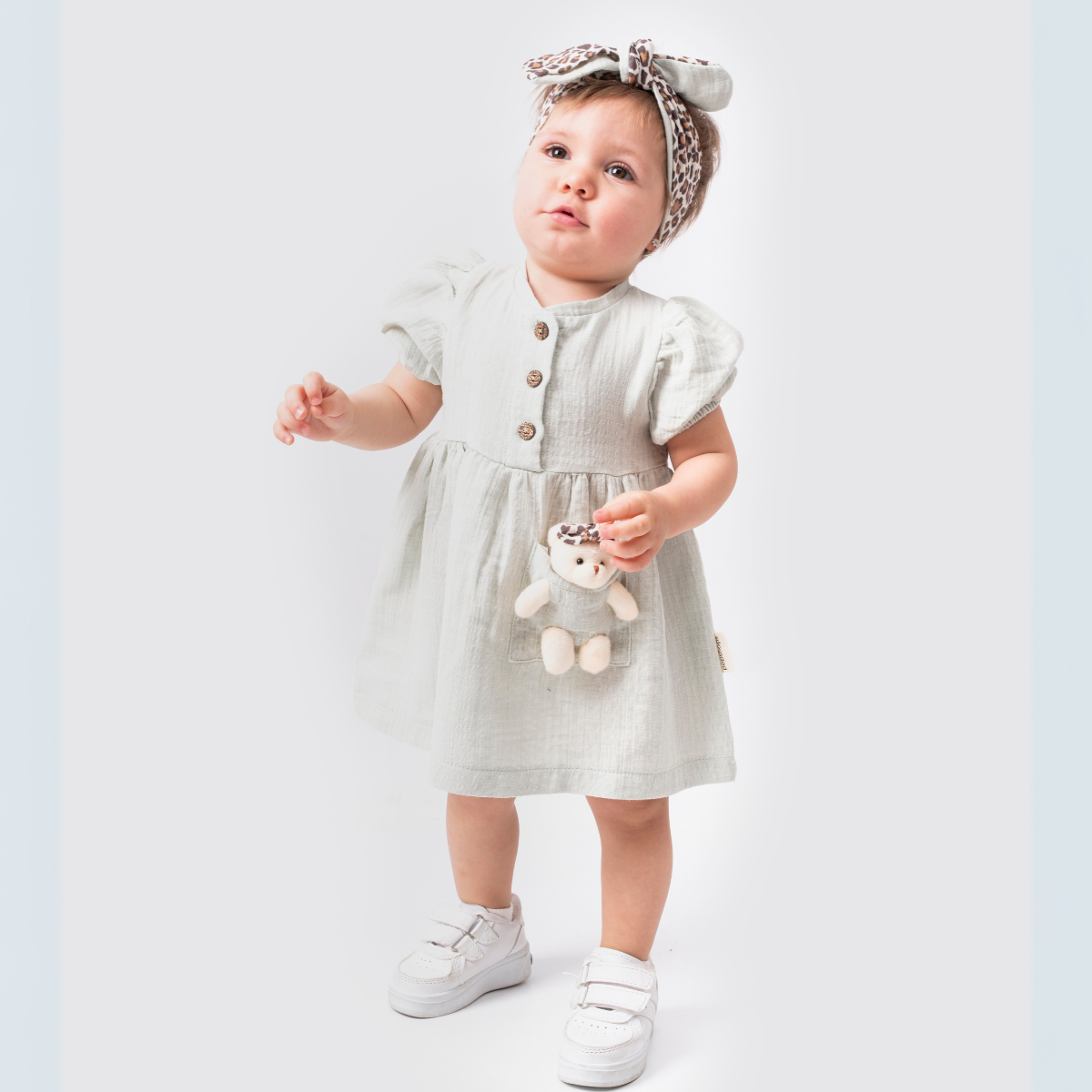 POPSHOPS baby girl dress 6–18 months – LEOPAR BANDANALI