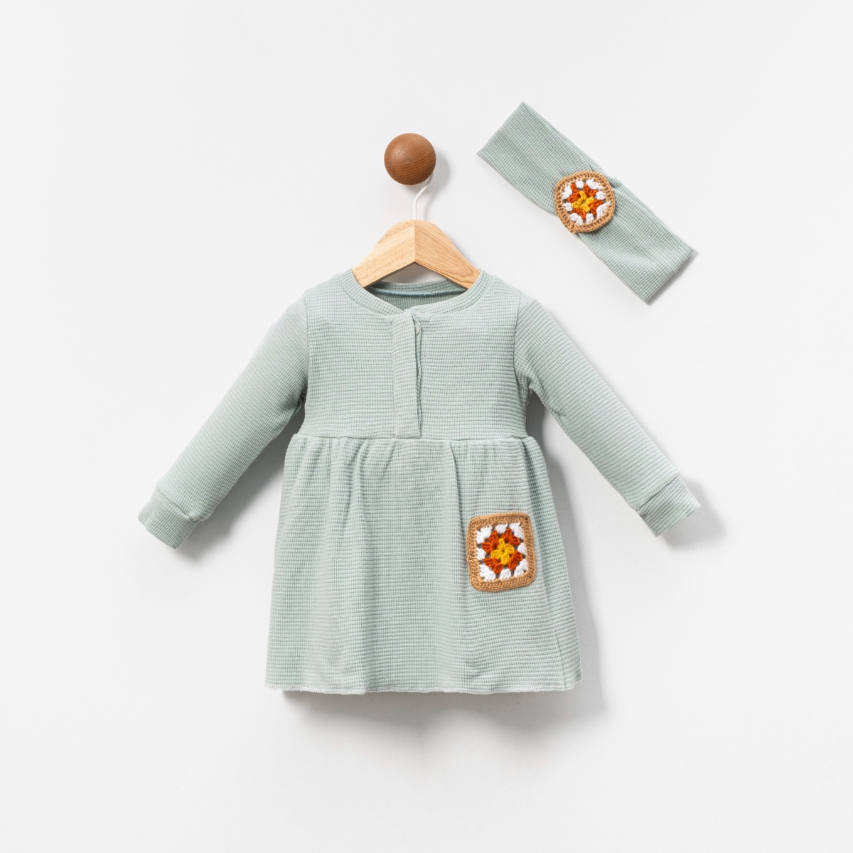 ÖRGÜ baby girl dress – CEPLİ BANDANALI