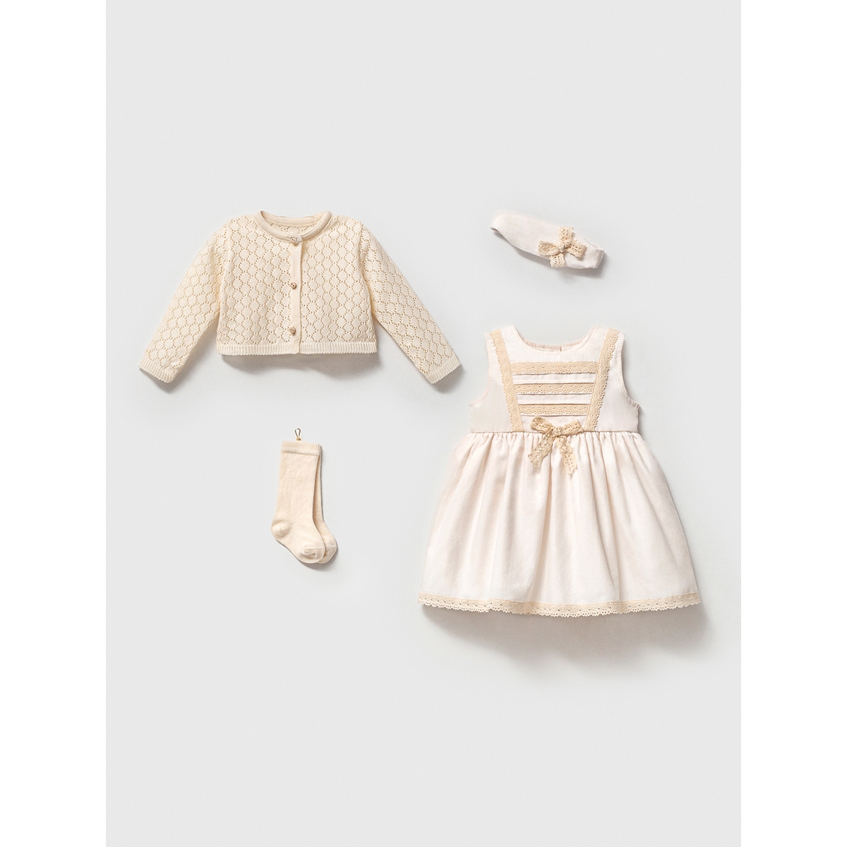 NOYNOY baby girl clothing set 3–6 months – KOPANAKİ DETAYLI