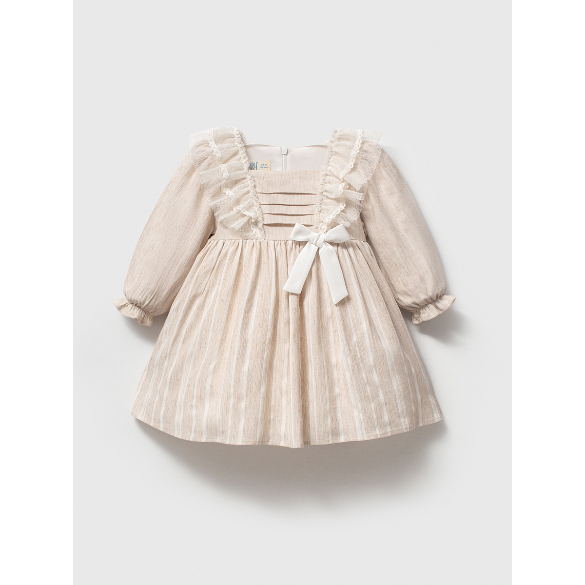 NOYNOY baby girl dress 9–24 months – ÇİZGİLİ UZUNKOL