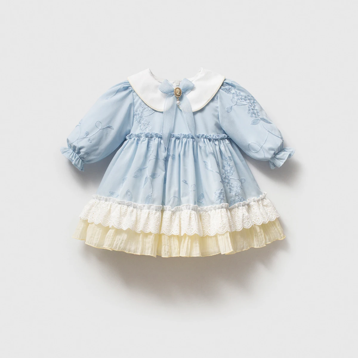 NOYNOY baby girl dress 9–24 months – ETEK FIRFIRLI YAKA DET ÇİFT REN