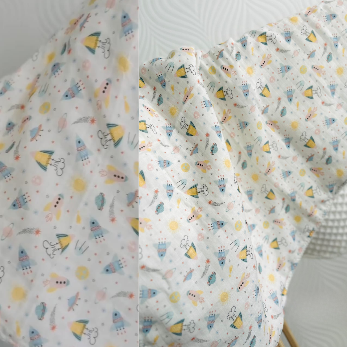 Couvertures pour bébé en mousseline – 3500BK | En gros