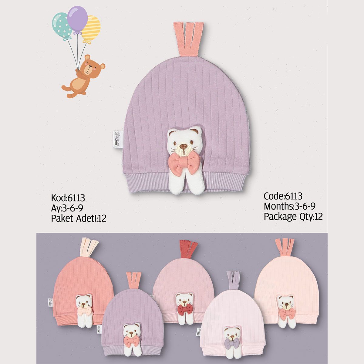 Baby Hats, Headbands, Bow Ties & Hair Clips – 6113KB | Wholesale