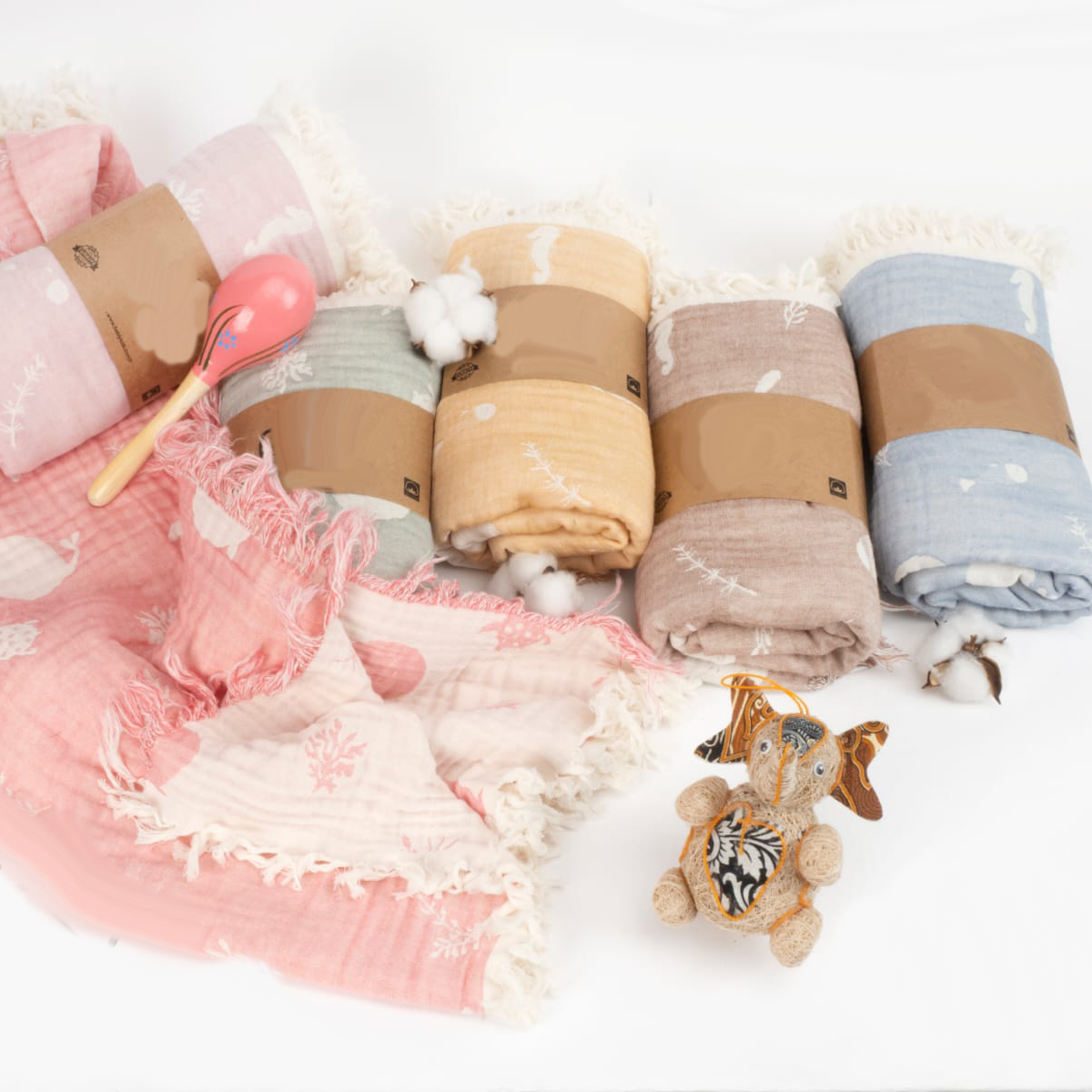 Couvertures pour bébé en mousseline – 4005BK | En gros