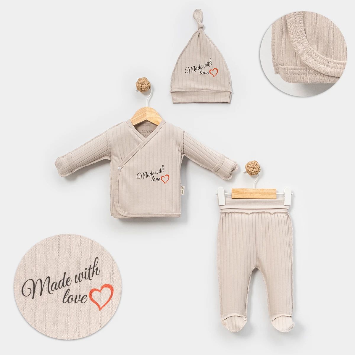 Baby Outfit Set — Set pieces: 3 — 0/3-3/6 months — 3065LV