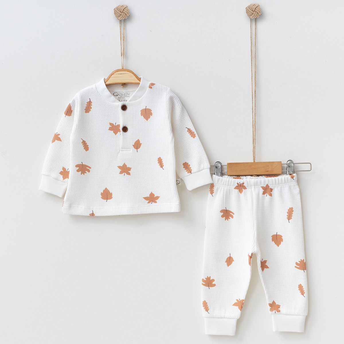Baby Outfit Set — Print, Leaf motif, Sleeveless — Set pieces: 2 — 6-9-12-18 months — 6000OB